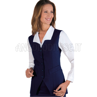 ISACCO GILET DONNA BLU 100 % POLYESTER