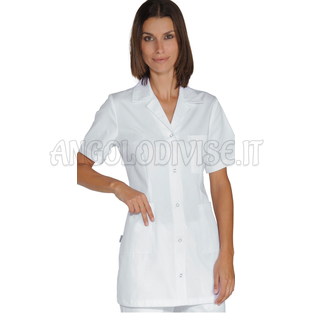 ISACCO CASACCA MARBELLA BOTTONI A PRESSIONE M/M BIANCO 100 % COTTON