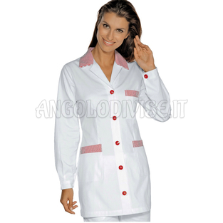 ISACCO CASACCA MARBELLA B.CO+R.ROSSA 100 % COTTON
