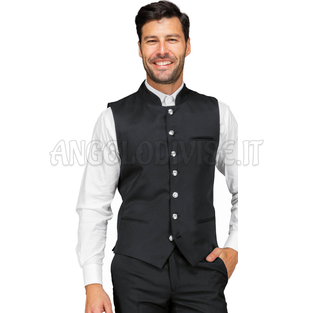 ISACCO GILET SALISBURGO UNISEX NERO 100 % POLYESTER