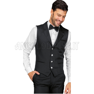 ISACCO GILET WALL STREET UNISEX NERO 100 % POLYESTER
