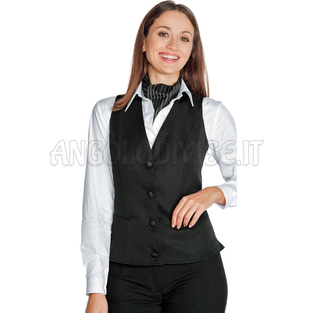 ISACCO GILET DONNA VENEZIA NERO 100 % POLYESTER