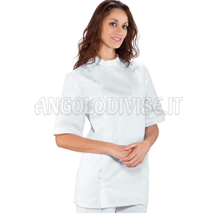 ISACCO CASACCA DENTISTA M/M BIANCO 100 % COTTON