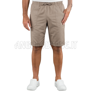ISACCO PANTALACCIO SHORT TORTORA 65% POLYESTER  35% COTTON