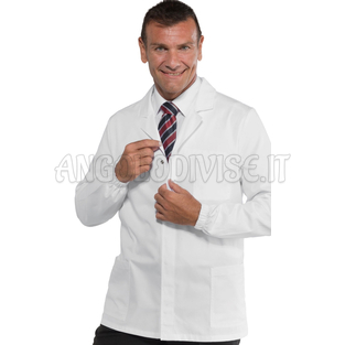 ISACCO GIACCA SPORT BIANCO BOTTONI A PRESSIONE 100 % COTTON