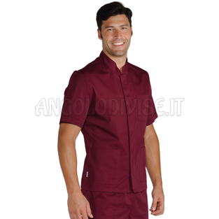 ISACCO CASACCA CORFU' M/M BORDEAUX 65% POLYESTER  35% COTTON