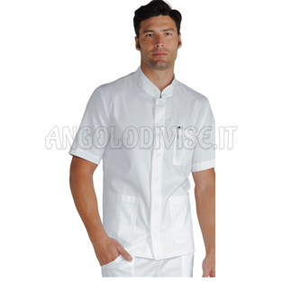ISACCO CASACCA CORFU' M/M BIANCO 65% POLYESTER  35% COTTON
