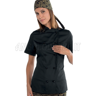 ISACCO GIACCA BLACK LADY M/M 65% POLYESTER  35% COTTON