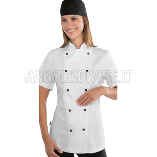 ISACCO GIACCA LADY GRANCHEF MEZZA MANICA 100 % COTTON