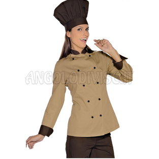 ISACCO GIACCA LADY ROYAL BISCOTTO+MORO 65% POLYESTER  35% COTTON