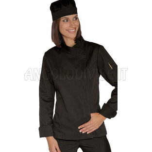 ISACCO GIACCA LADY SNAPS EXTRALIGHT SUPER STRETCH NERO 97% COTTON  3% SPANDEX