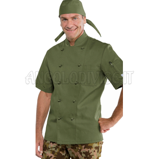 ISACCO GIACCA CUOCO MILITARE MEZZA MANICA 65% POLYESTER  35% COTTON