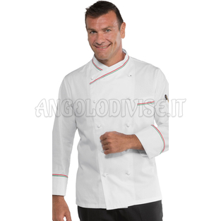 ISACCO GIACCA PANAMA SLIM BIANCO + TRICOLORE 100 % COTTON