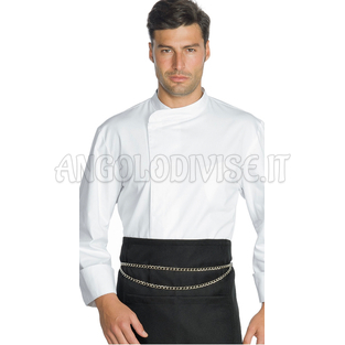 ISACCO GIACCA CUOCO PRETORIA EXTRA LIGHT BIANCO 65% POLYESTER  35% COTTON