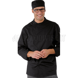 ISACCO GIACCA CUOCO PRETORIA EXTRA LIGHT NERO 65% POLYESTER  35% COTTON