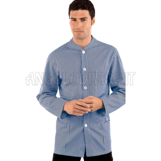 ISACCO COREANA R. BIANCO/BLU 100 % COTTON