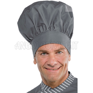 ISACCO CAPPELLO CUOCO GRIGIO 65% POLYESTER  35% COTTON