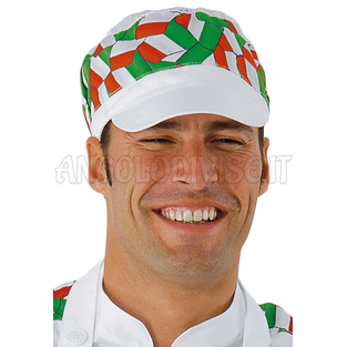 ISACCO CAPPELLO CHARLY CON RETE BIANCO+ITALY 100 % COTTON