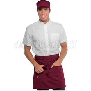 ISACCO GREMBIULE CRETA CM 70X46 BORDEAUX 65% POLYESTER  35% COTTON
