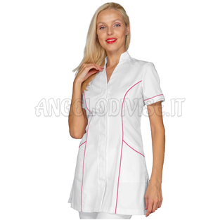 ISACCO CASACCA RIO BIANCO+FUCSIA 65% POLYESTER  35% COTTON