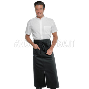 ISACCO GREMBIULE MIKONOS NERO 65% POLYESTER  35% COTTON