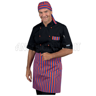 ISACCO GREMBIULE NICARAGUA ROSSO/BLU 100 % COTTON