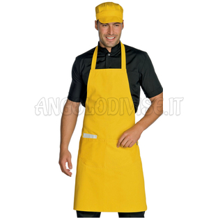 ISACCO GREMBIULE PETTORINA 70X90 GIALLO 65% POLYESTER  35% COTTON