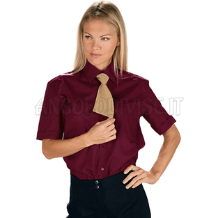 ISACCO CAMICIA UNISEX M/M BORDEAUX 65% POLYESTER  35% COTTON