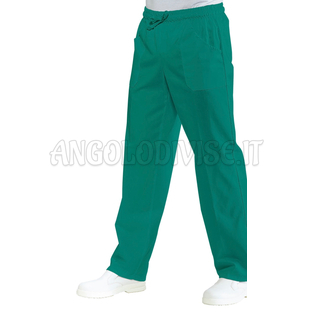 ISACCO PANTALONE C/ELASTICO VERDE CHIRURGIA 100 % COTTON