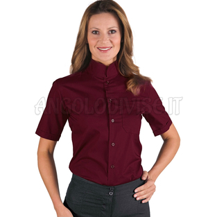 ISACCO CAMICIA UNISEX DUBLINO M/M BORDEAUX 65% POLYESTER  35% COTTON