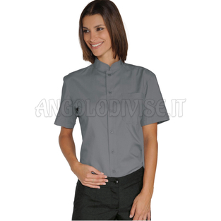 ISACCO CAMICIA UNISEX DUBLINO M/M GRIGIO 65% POLYESTER  35% COTTON