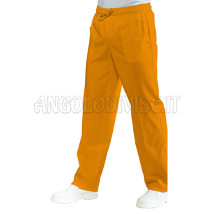 ISACCO PANTALONE C/ELASTICO ALBICOCCA 65% POLYESTER  35% COTTON