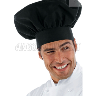 ISACCO CAPPELLO CUOCO NERO 65% POLYESTER  35% COTTON