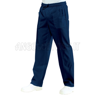 ISACCO PANTALONE C/ELASTICO BLU 100 % COTTON