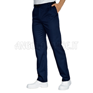 ISACCO PANTALONE LAVORO BLU 65% POLYESTER  35% COTTON