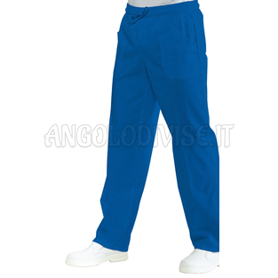 ISACCO PANTALONE C/ELASTICO AZZURRO 100 % COTTON
