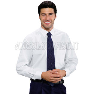 ISACCO CAMICIA UOMO BIANCO COTONE 100 % COTTON