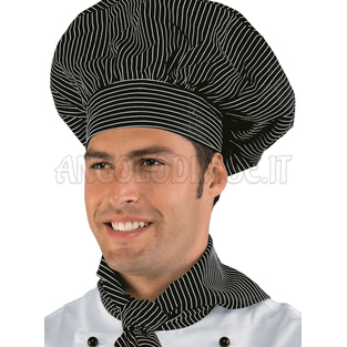 ISACCO CAPPELLO CUOCO VIENNA NERO 100 % COTTON