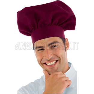 ISACCO CAPPELLO CUOCO BORDEAUX 65% POLYESTER  35% COTTON