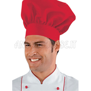 ISACCO CAPPELLO CUOCO ROSSO 65% POLYESTER  35% COTTON