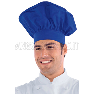 ISACCO CAPPELLO CUOCO BLU CINA 65% POLYESTER  35% COTTON