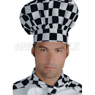ISACCO CAPPELLO CUOCO SCACCO 100 % COTTON