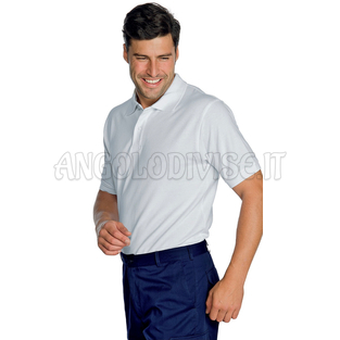 ISACCO POLO M/M BIANCO 100 % COTTON