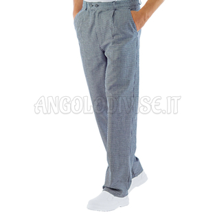 ISACCO PANTALONE CUOCO PIED DE POULE TG 62 100 % COTTON