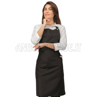 ISACCO GREMBIULE CHAMPAGNE NERO 65% POLYESTER  35% COTTON