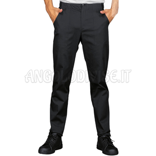 ISACCO PANTALONE UOMO VERMONT SUPER STRETCH NERO 97% COTTON  3% SPANDEX
