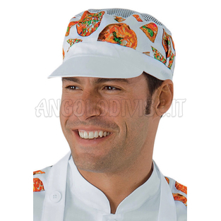 ISACCO CAPPELLO CHARLY CON RETE BIANCO+PIZZA 100 % COTTON