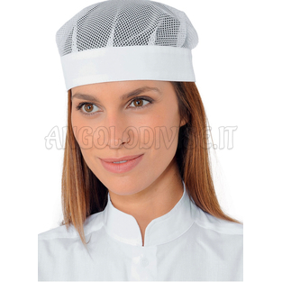 ISACCO CAPPELLO BOB C/RETE BIANCO 65% POLYESTER  35% COTTON