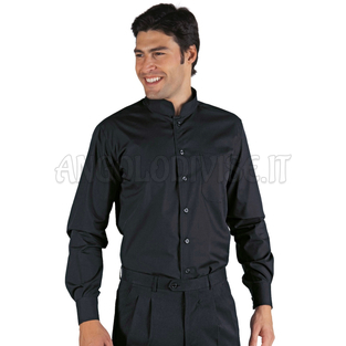 ISACCO CAMICIA UNISEX DUBLINO NERO 65% POLYESTER  35% COTTON