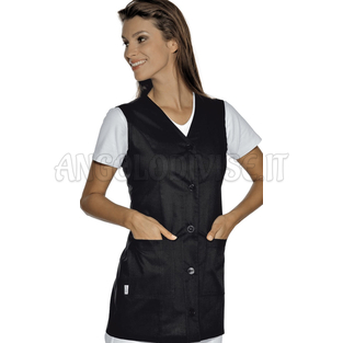 ISACCO CASACCA TROPEA NERO 65% POLYESTER  35% COTTON